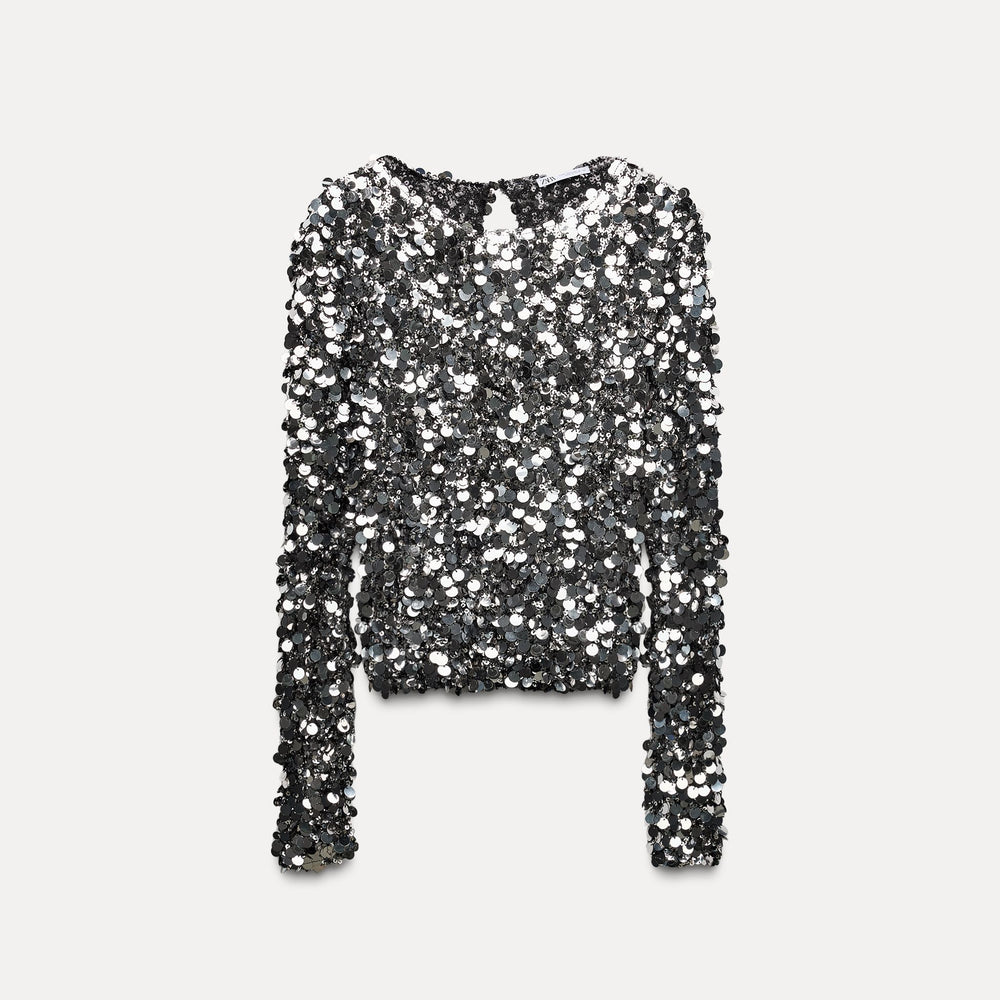 Moudda ZARA - Top Manches Longues à Séquins - Tunisie 2