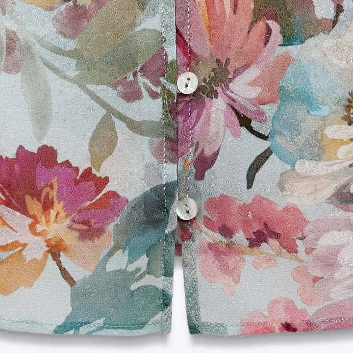 Moudda ZARA - Chemise Crêpe - Imprimé Floral, Volants & Bouton - Tunisie 4