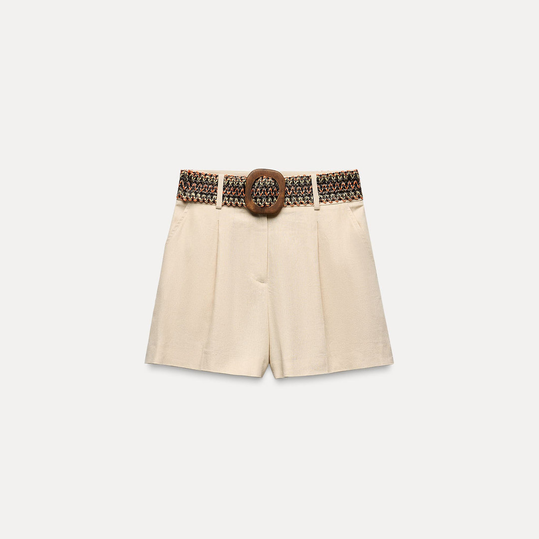 Moudda ZARA - Ceinture raphia multicolore boucle imitation bois - Tunisie 1