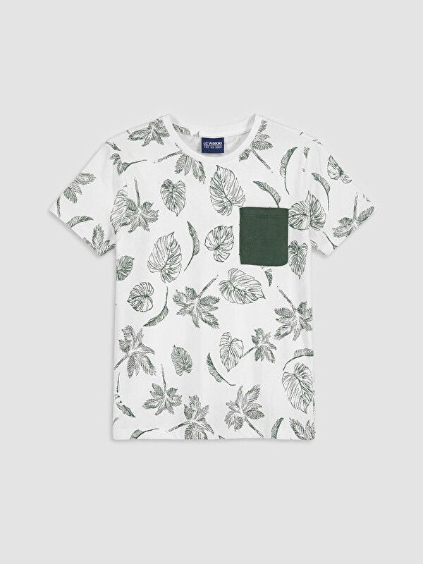 Moudda LC Waikiki - Short-Capri manches courtes pour Garçon couleur Vert pastel imprimé - Tunisie 2