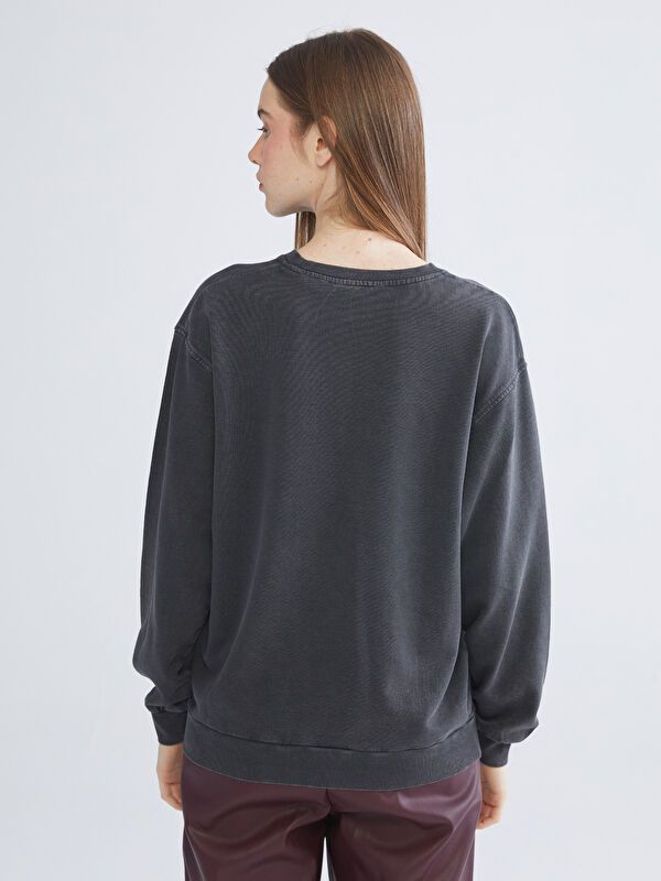 Moudda LC Waikiki - Sweatshirt en jersey sous licence Femme Anthracite - Tunisie 4