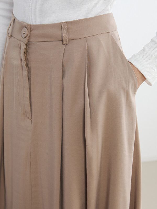 Moudda LC Waikiki - Jupe longue en tissu pour Femme couleur Beige - Tunisie 3