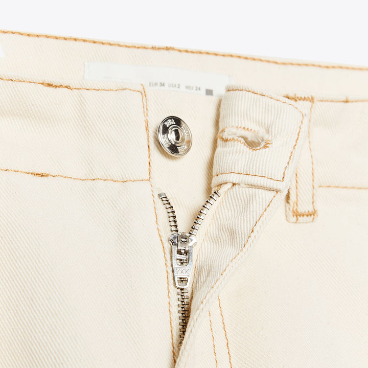Moudda ZARA - Denim - Taille Haute, Bootcut & Ceinture Tissée - Tunisie 3