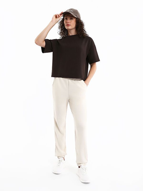 Moudda LC Waikiki - Body jersey manches courtes Femme Brun - Tunisie 2