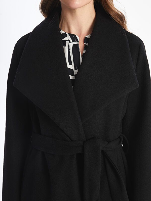 Moudda LC Waikiki - Manteau effet laine Femme Noir - Tunisie 3