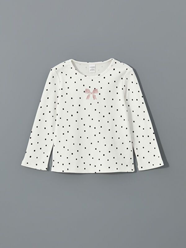 Moudda LC Waikiki - Body en jersey manches longues Fille Imprimé écru - Tunisie 1