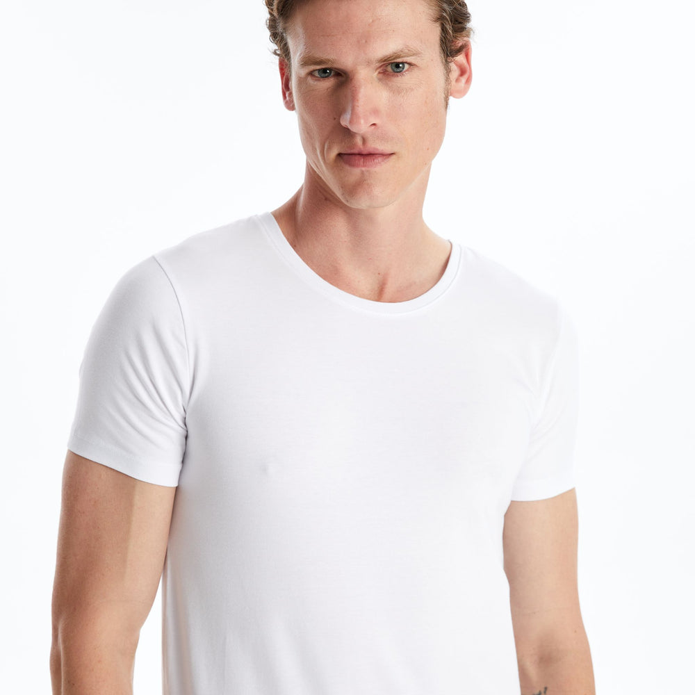 Moudda LC Waikiki - Débardeur sous-vêtement jersey manches courtes Homme Blanc optique - Tunisie 2