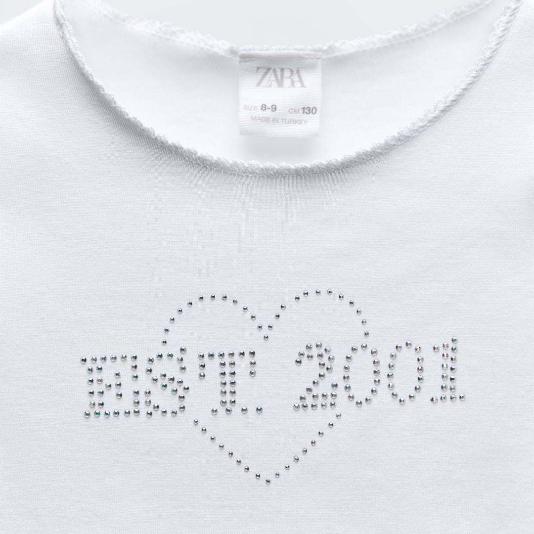 Moudda ZARA - T-shirt brillants et dentelle - Tunisie 3