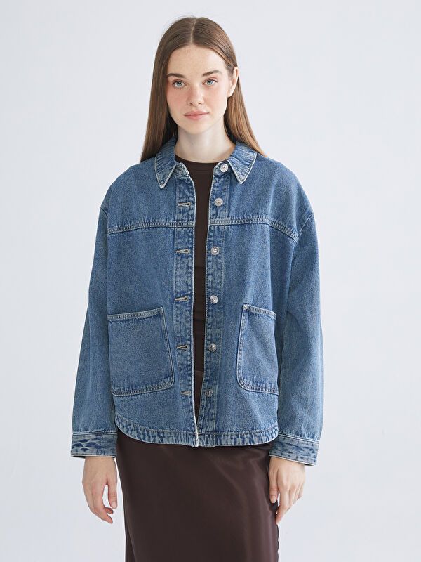 Moudda LC Waikiki - Veste en jean tissée cv pour Femmes - Tunisie 1
