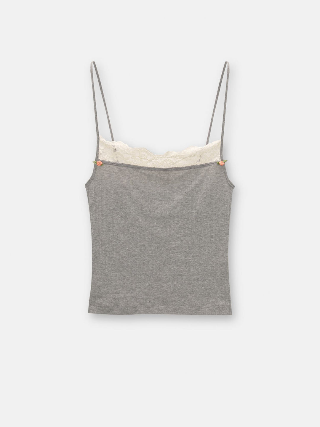 Moudda PULL & BEAR - Body Top Dentelle Droit Gris - Tunisie 4