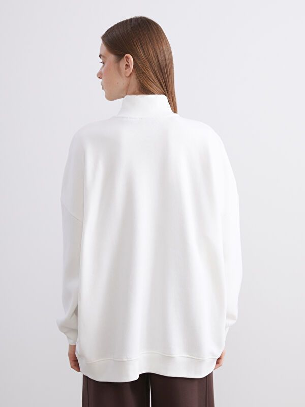 Moudda LC Waikiki - Sweatshirt en jersey sous licence Femme Beige clair - Tunisie 4