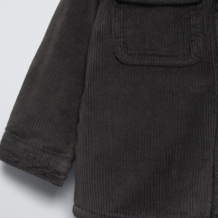Moudda ZARA - Chemise surchemise velours côtelé fausse fourrure anthracite - Tunisie 5