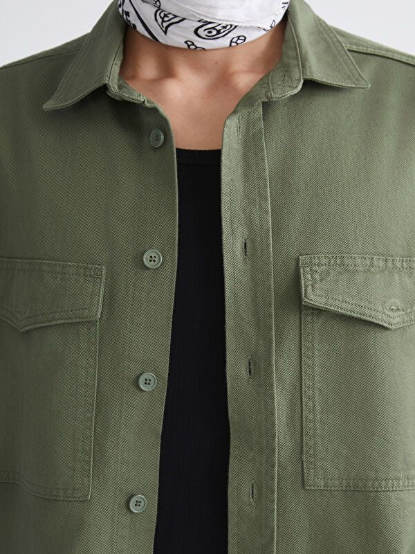 Moudda LC Waikiki - Veste-chemise tissée Homme Kaki - Tunisie 3