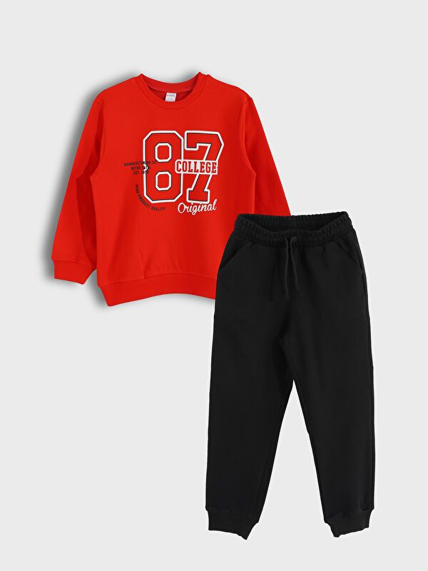 Moudda LC Waikiki - Ensemble en jersey manches courtes Garçon Rouge vif - Tunisie 1