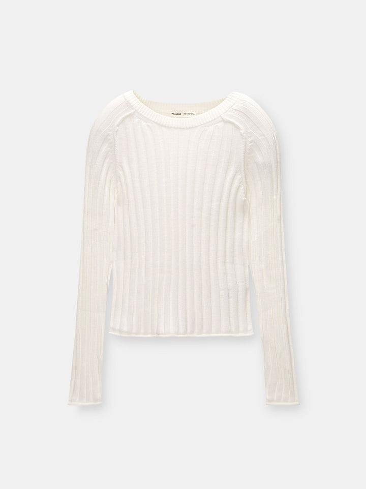 Moudda PULL & BEAR - Pull Coton Col Carré Côtelé - Tunisie 1