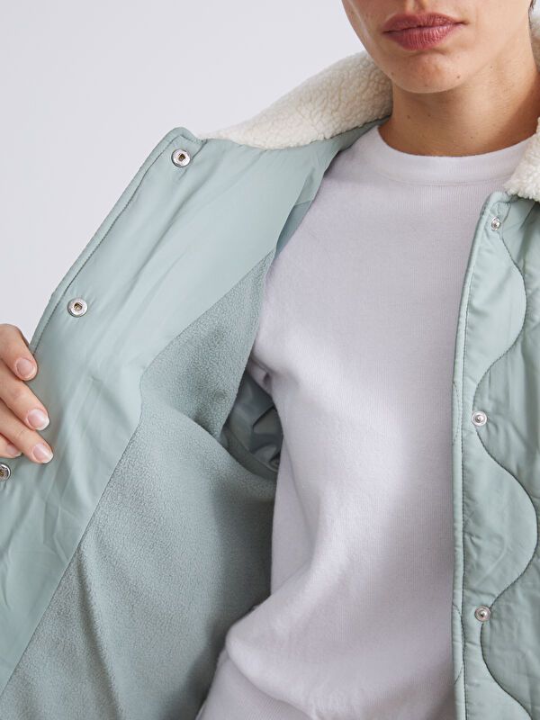 Moudda LC Waikiki - Manteau matelassé en nylon Femme Vert menthe - Tunisie 5