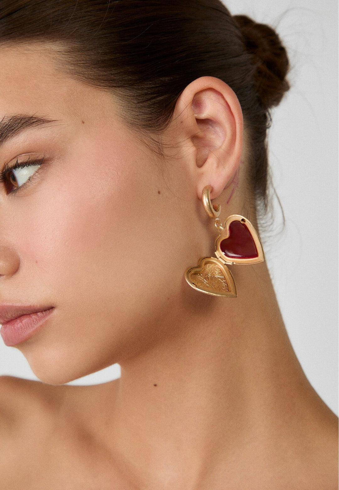 Moudda STRADIVARIUS - Boucle d'Oreille Cœur Ouvert - Tunisie 3