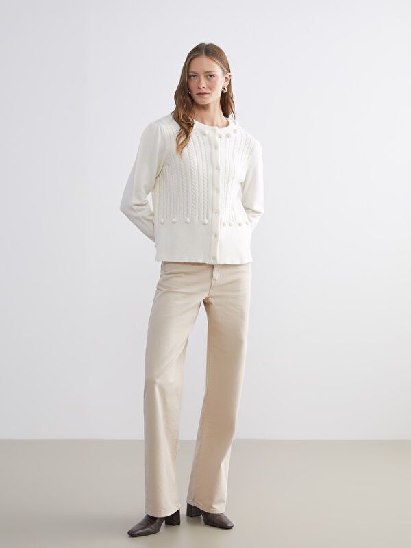 Moudda LC Waikiki - Cardigan tricot maternité Femme Ecru - Tunisie 2