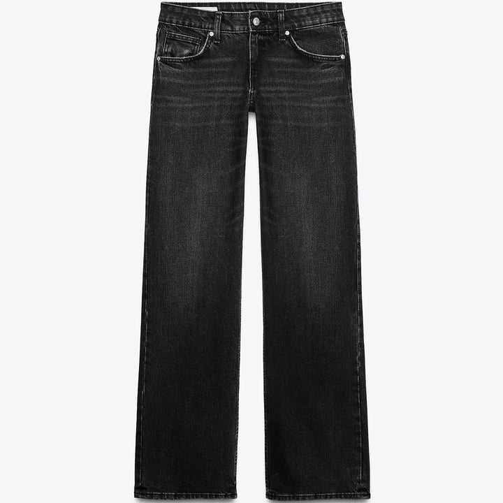 Moudda ZARA - Pantalon Wide Leg - Taille Basse (Noir) - Tunisie 1