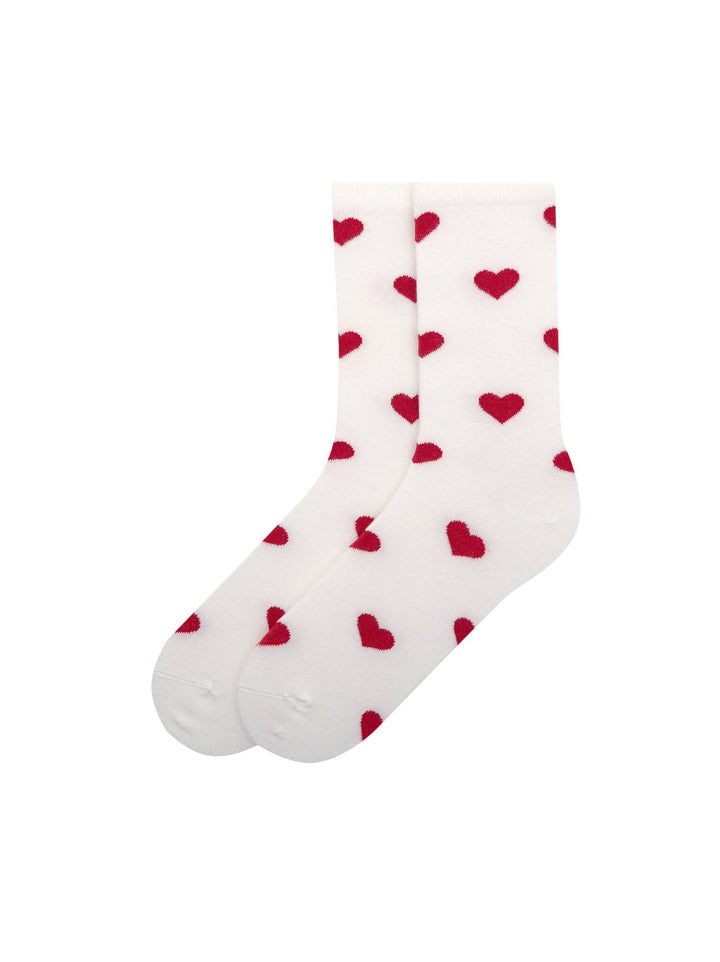 Moudda PULL & BEAR - Chaussettes Hautes - Allover Cœurs - Tunisie 1