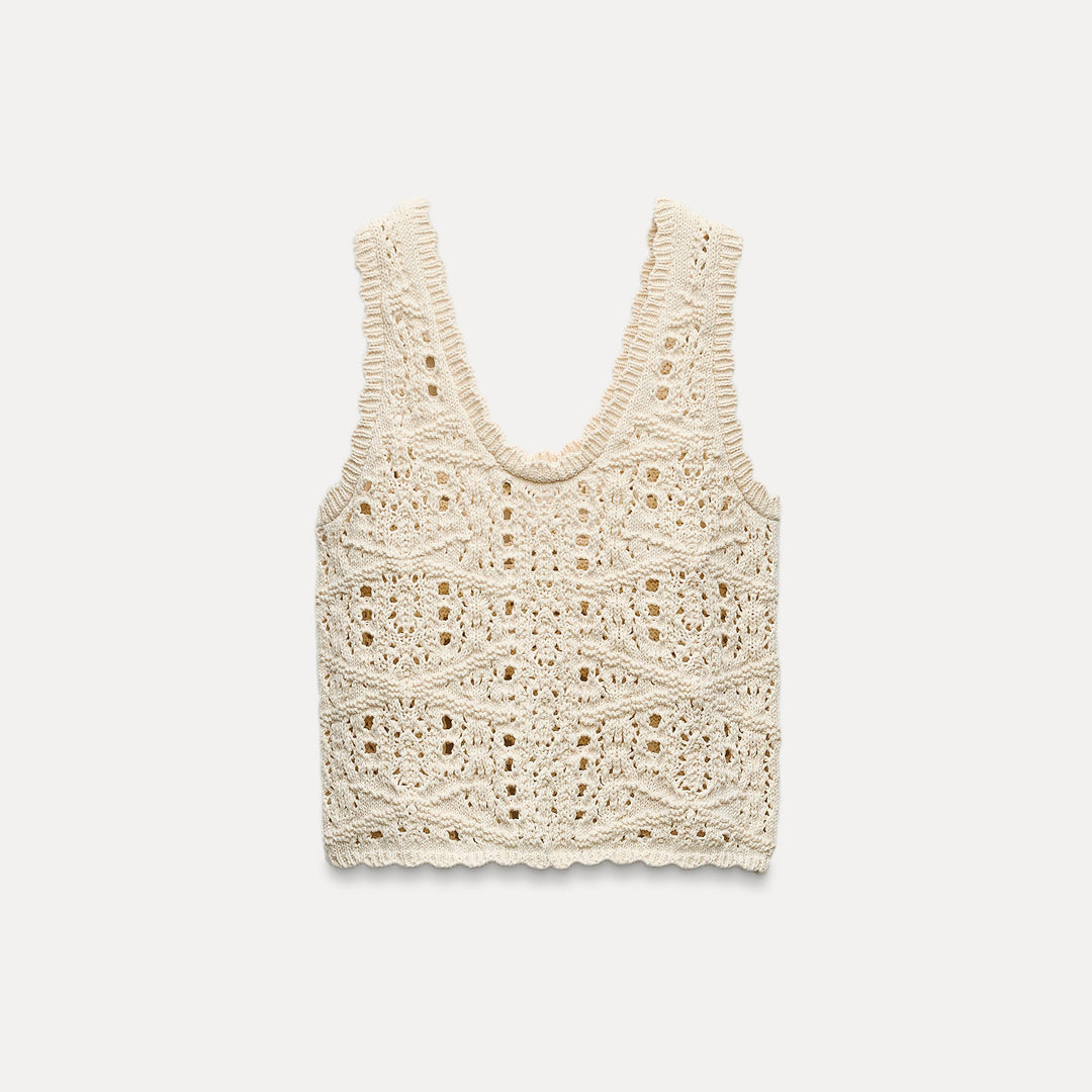 Moudda ZARA - Haut coton en pointelle - Tunisie 1