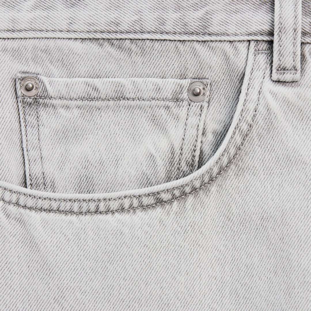 Moudda Massimo Dutti - Pantalon jean gris clair relaxed - Tunisie 7