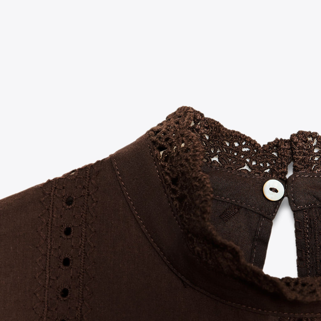Moudda ZARA - Blouse Romantique - Poignets Crochet - Tunisie 3