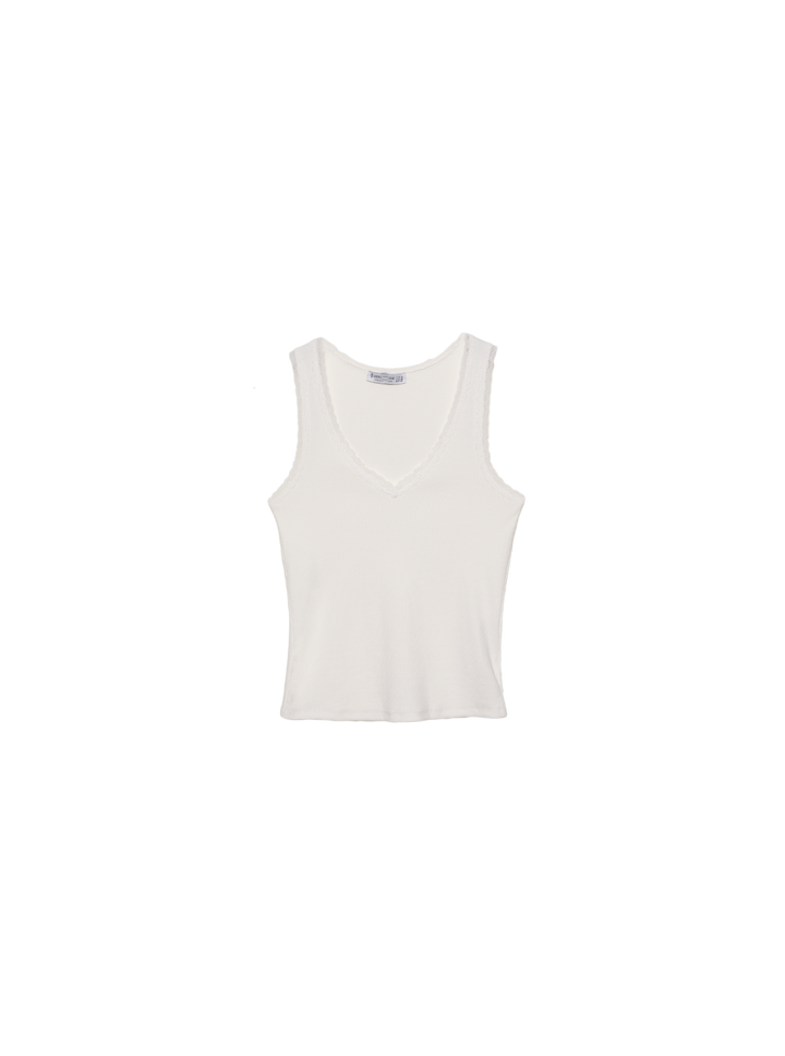 Moudda STRADIVARIUS - T-Shirt S/M Col V avec Dentelle - Tunisie 3