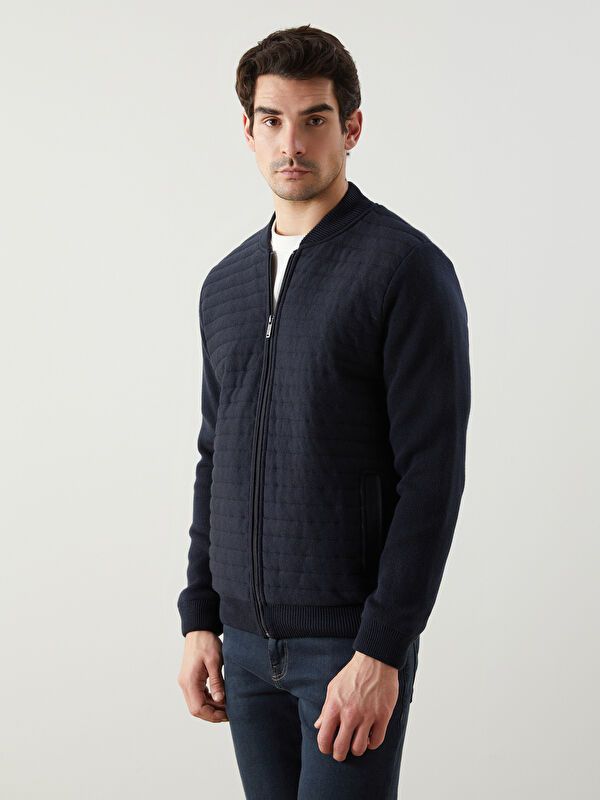 Moudda LC Waikiki - Cardigan-manteau en tricot couleur Bleu marine pour hommes - Tunisie 1