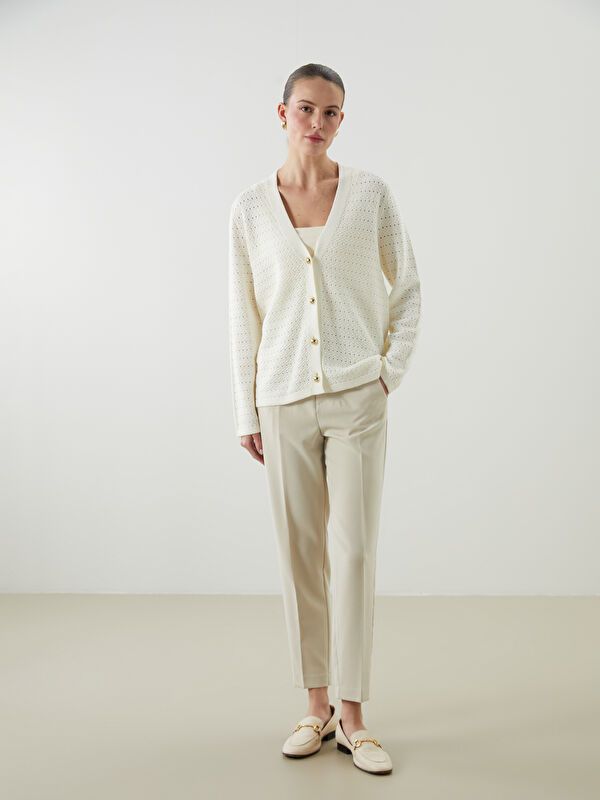 Moudda LC Waikiki - Cardigan fin en tricot Femme Ecru - Tunisie 2