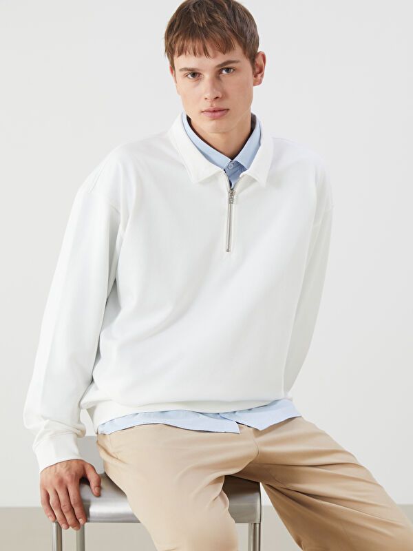 Moudda LC Waikiki - Sweatshirt en jersey Homme Ecru - Tunisie 1