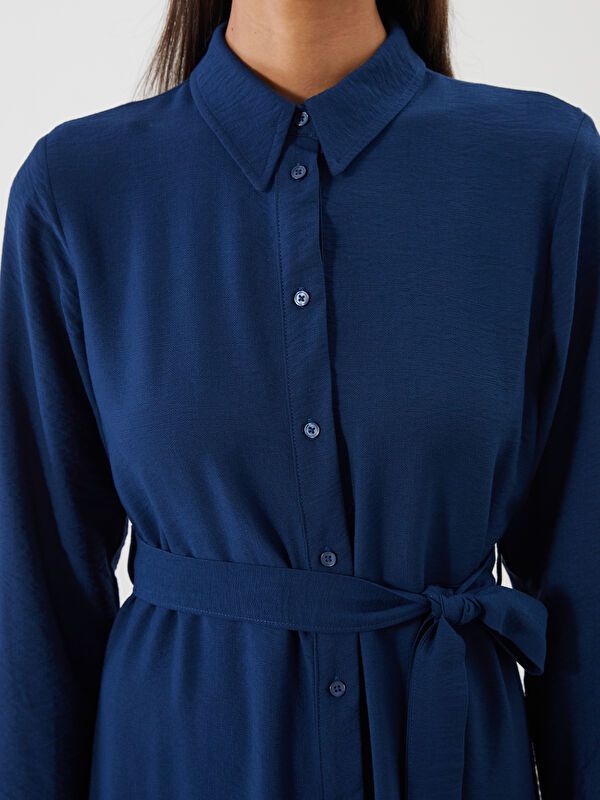 Moudda LC Waikiki - Robe tissée manches longues Femme Marine - Tunisie 3