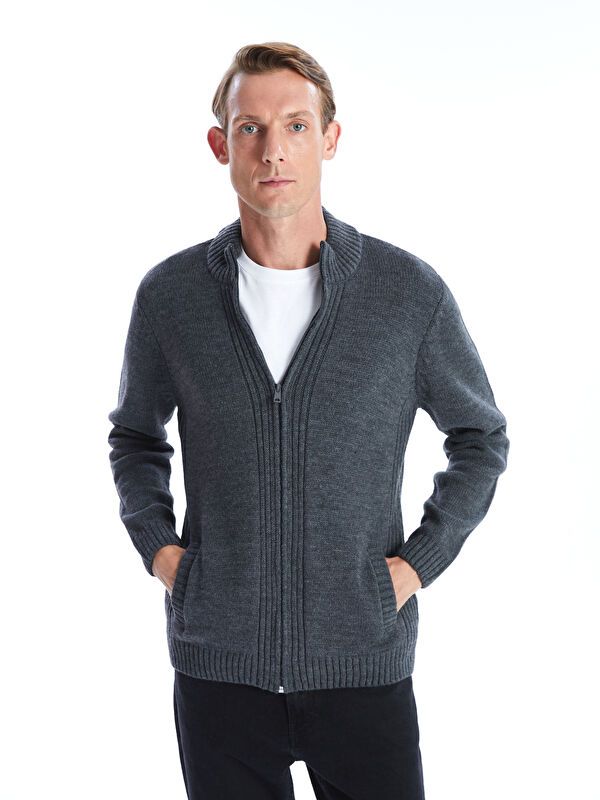 Moudda LC Waikiki - Cardigan en tricot Homme Mélange de gris moyen - Tunisie 1