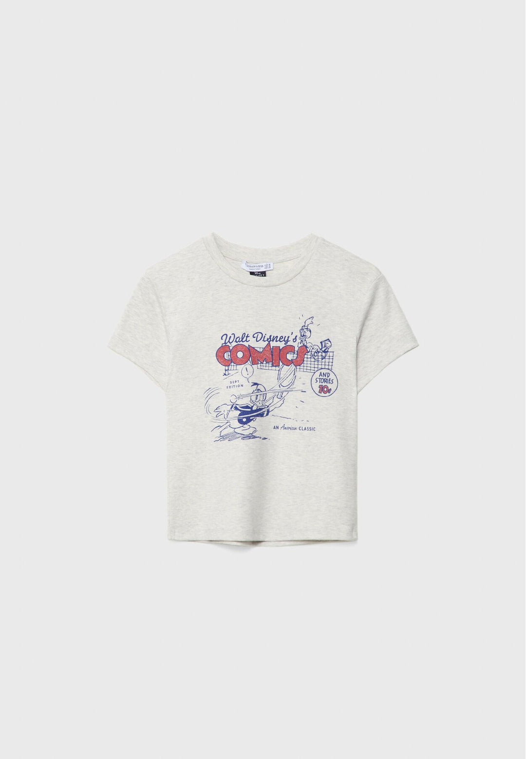 Moudda STRADIVARIUS - T-Shirt Mickey Gris Chiné avec Contrastes Vifs - Tunisie 2