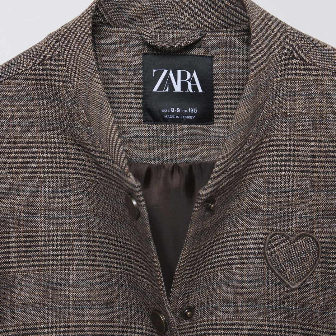Moudda ZARA - Veste bomber fille à carreaux patch cœur - Tunisie 3