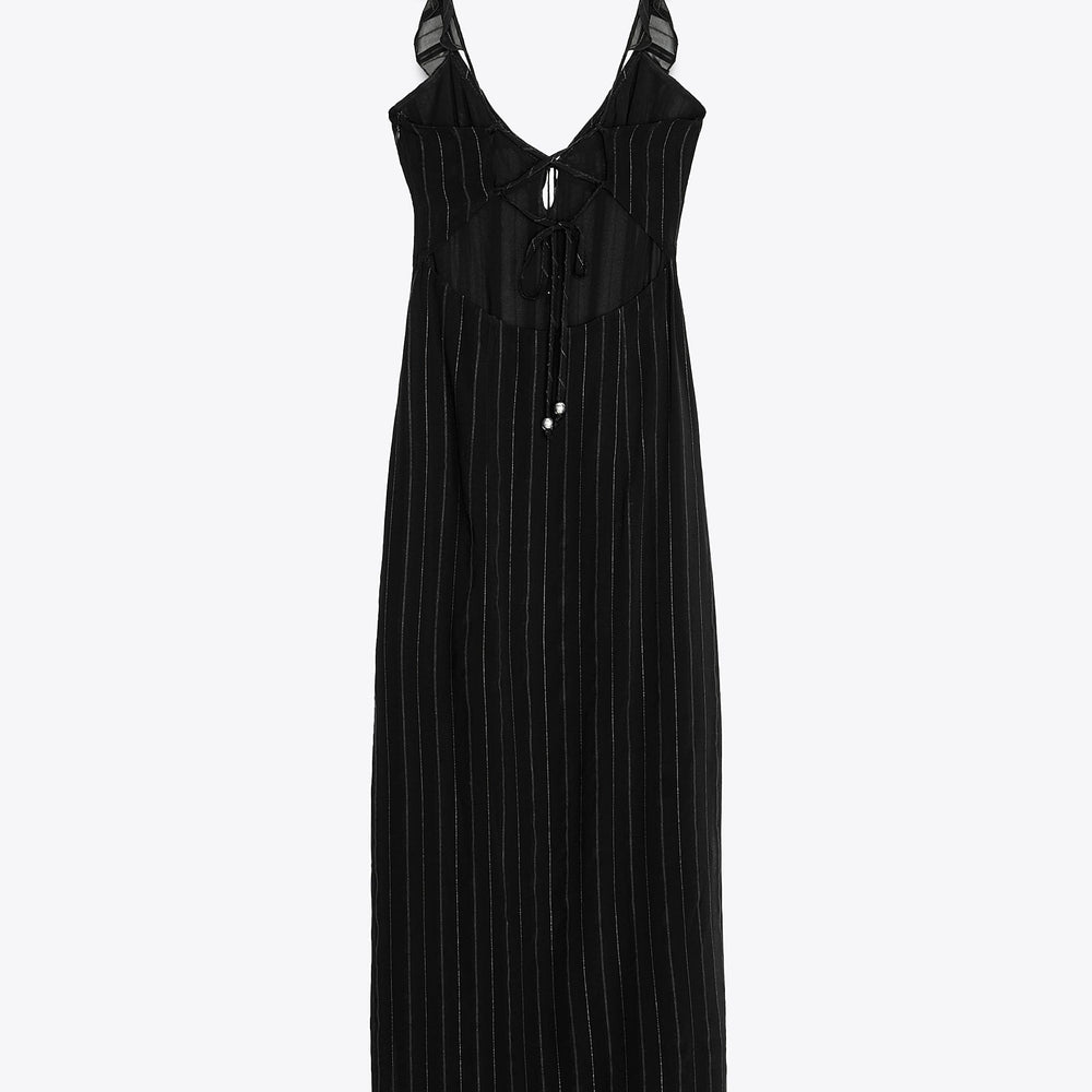 Moudda ZARA - Robe Midi Lingerie - Rayures Lurex - Tunisie 2