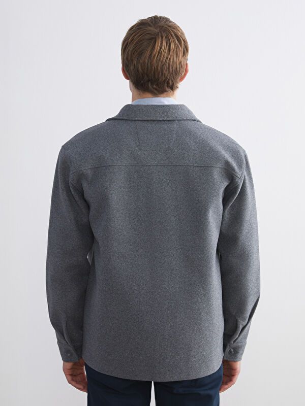 Moudda LC Waikiki - Veste-chemise tissée Homme Gris foncé - Tunisie 4