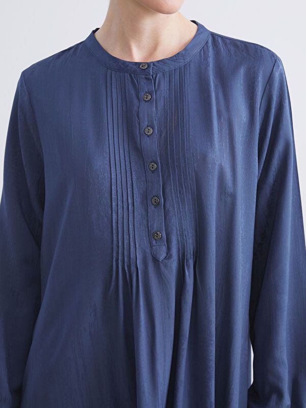 Moudda LC Waikiki - Robe tissée manches longues Femme Jacquard marine - Tunisie 3