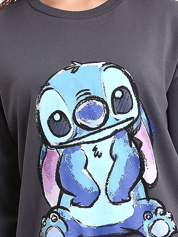 Moudda LC Waikiki - Sweatshirt en jersey sous licence Femme Anthracite - Tunisie 3