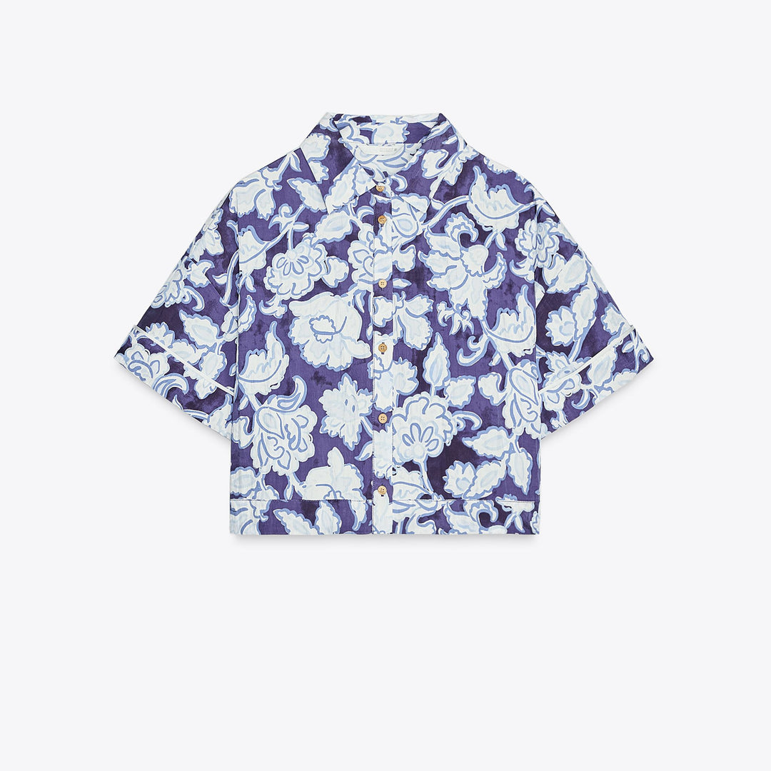 Moudda ZARA - Ensemble Chemise Cropped - Imprimé Fleurs - Tunisie 1
