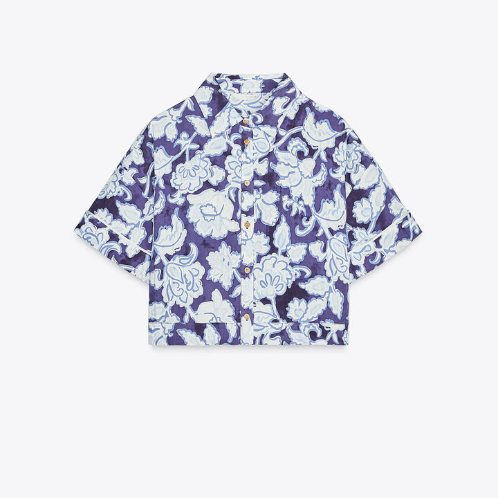 Moudda ZARA - Ensemble Chemise Cropped - Imprimé Fleurs - Tunisie 1