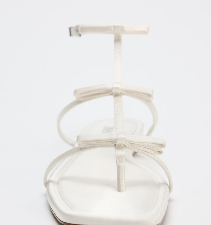 Moudda ZARA - Sandales plates nœuds satin - Tunisie 3