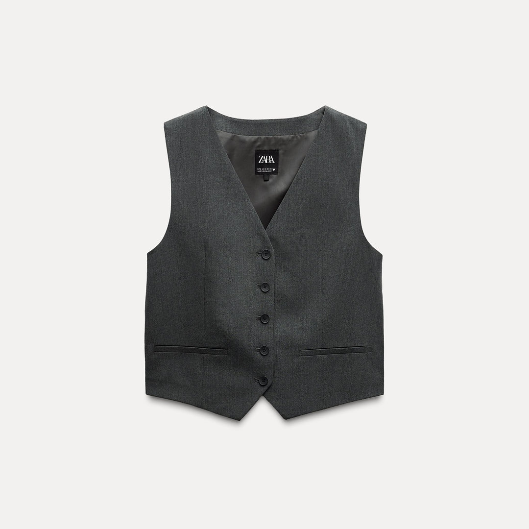 Moudda ZARA - Gilet homme en laine fine, bande au dos – ensemble - Tunisie 2