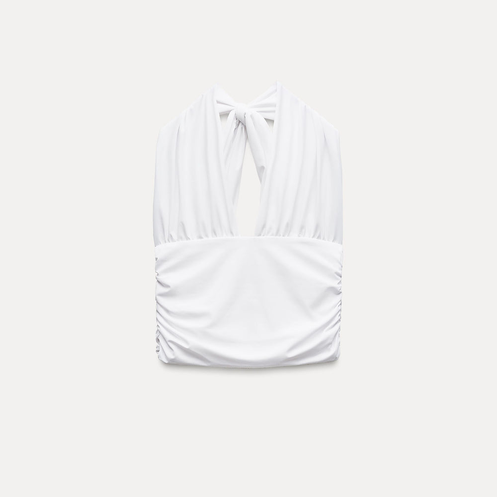 Moudda ZARA - Top Dos Nu à Fronces et Nœud - Tunisie 2