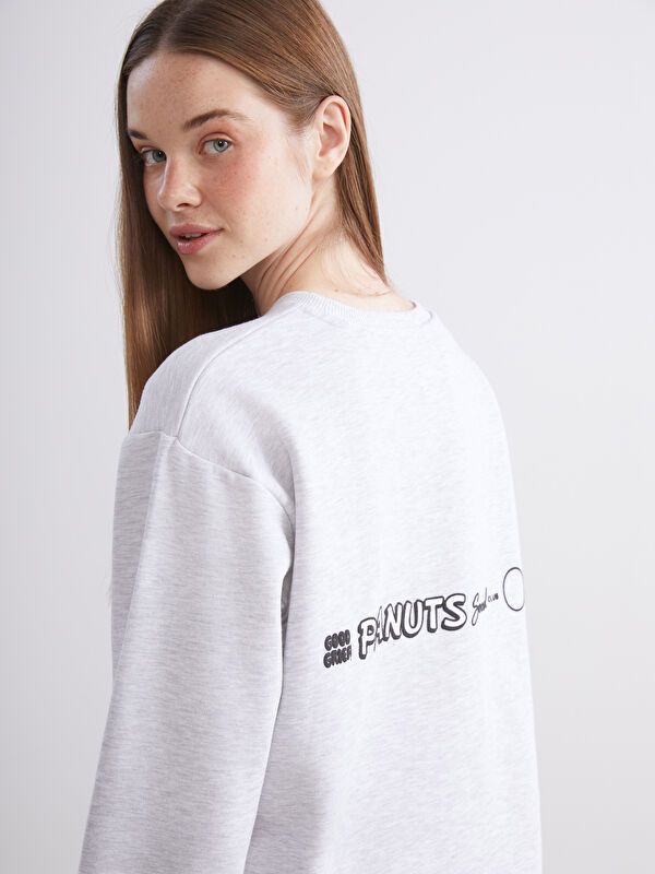 Moudda LC Waikiki - Sweatshirt en jersey sous licence Femme Mélange gris clair - Tunisie 3