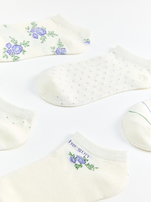 Moudda LC Waikiki - Chaussettes liner trainer (sport) pour Femme couleur Écru - Tunisie 3