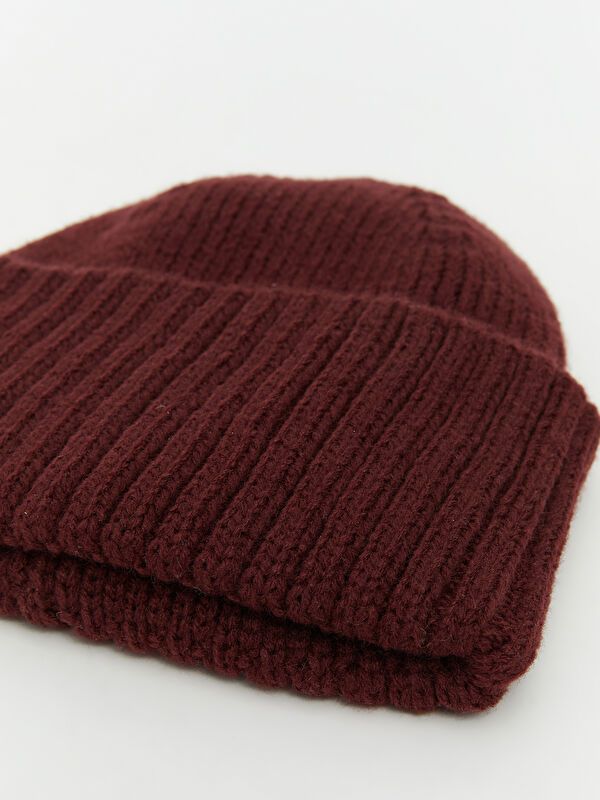 Moudda LC Waikiki - Bonnet tricot Femme Bordeaux - Tunisie 3