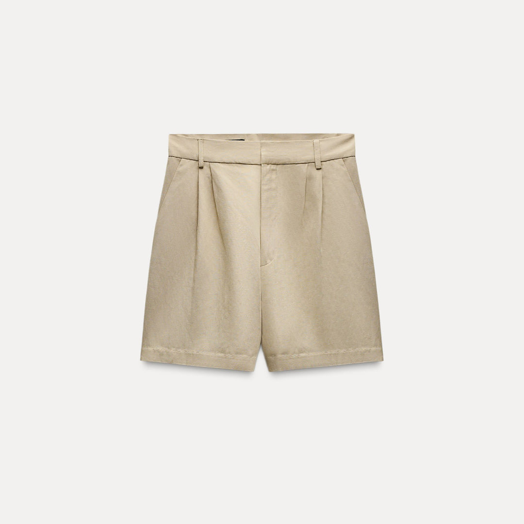 Moudda ZARA - Bermuda lin taille haute plis (Ensemble) - Tunisie 2