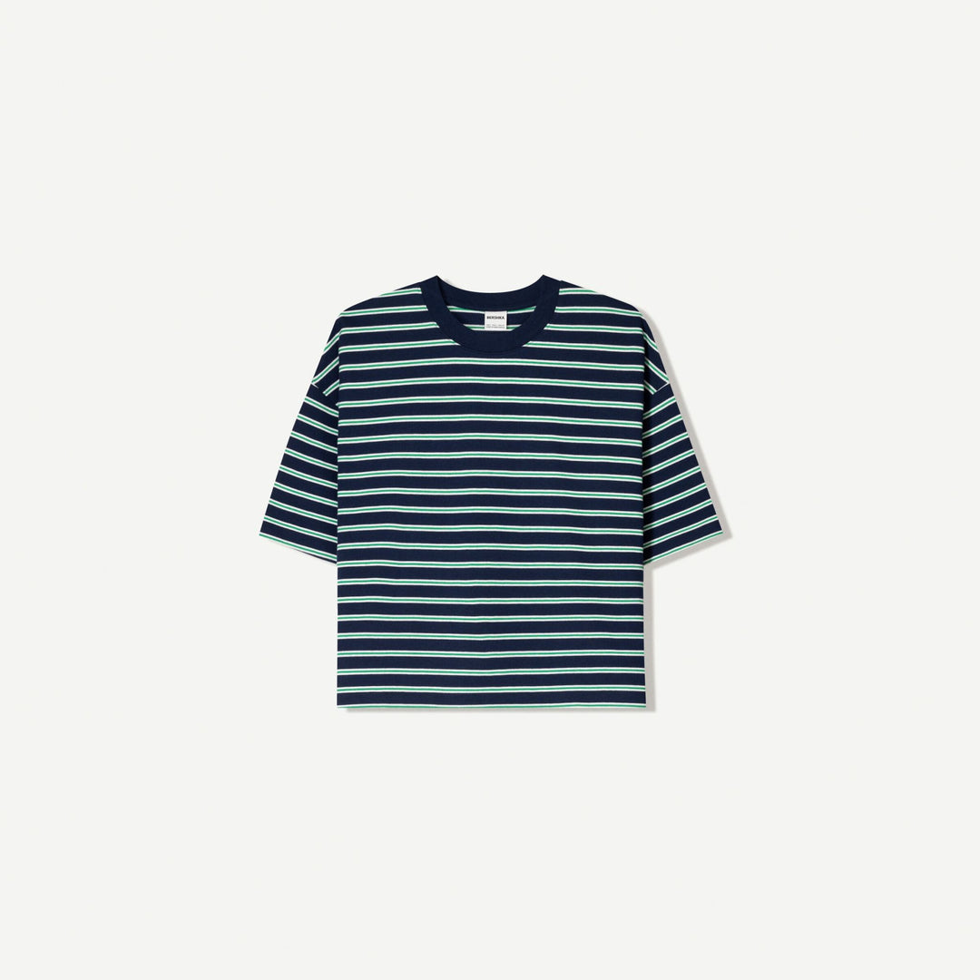 Moudda BERSHKA - T-Shirt Boxy - Heavy Coton & Rayures - Tunisie 1