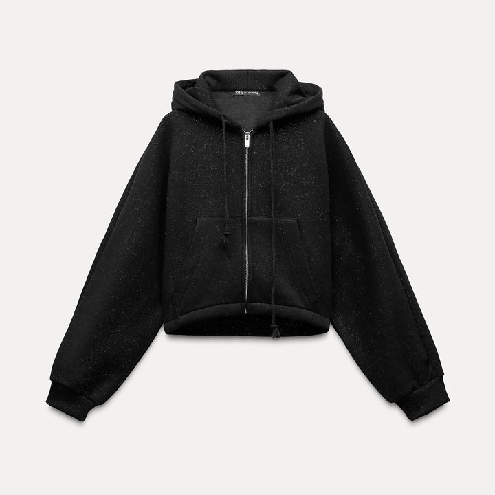 Moudda ZARA - Veste bomber manches longues, paillettes noires - Tunisie 2